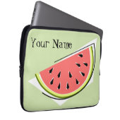 Watermelon Slice Green Name Notebook-Hülle Laptopschutzhülle (Vorne Rechts)