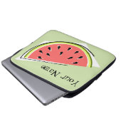 Watermelon Slice Green Name Notebook-Hülle Laptopschutzhülle (Vorne Knopf)