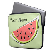 Watermelon Slice Green Name Notebook-Hülle Laptopschutzhülle (Vorderseite Links)