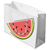Watermelon Slice Große Geschenktüte (Rückseite Schrägansicht)
