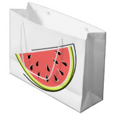 Watermelon Slice Große Geschenktüte (Vorderseite Schrägansicht)