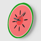 Watermelon Slice Große Wanduhr (Winkel)