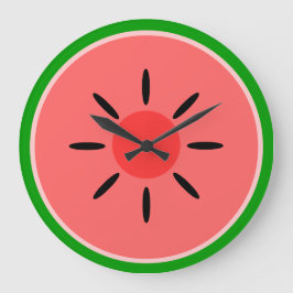 Watermelon Slice Große Wanduhr