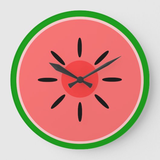 Watermelon Slice Große Wanduhr (Vorderseite)