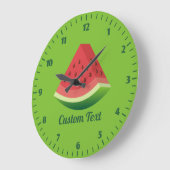 Watermelon Slice Große Wanduhr (Winkel)