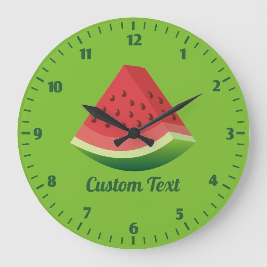 Watermelon Slice Große Wanduhr (Vorderseite)