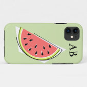 Watermelon Slice grün "Monogram" iPhone Gehäuse Case-Mate iPhone Hülle (Rückseite (Horizontal))