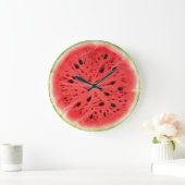 Watermelon Slice Juicy Colorful Große Wanduhr (Zuhause)