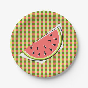 Watermelon Slice Karo Papier Teller