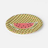 Watermelon Slice Karo Papier Teller (Schrägansicht)