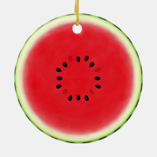 Watermelon Slice Keramik Ornament (Hinten)