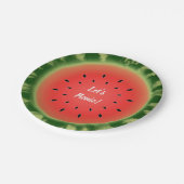 Watermelon Slice Let's Picnic Pappteller (Schrägansicht)