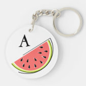 Watermelon Slice Monogram beidseitig Schlüsselanhänger (Rückseite)