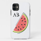 Watermelon Slice 'Monogram' iPhone Case (Rückseite)