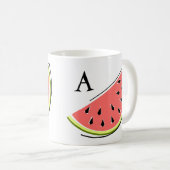 Watermelon Slice Monogram Kaffeetasse (VorderseiteRechts)