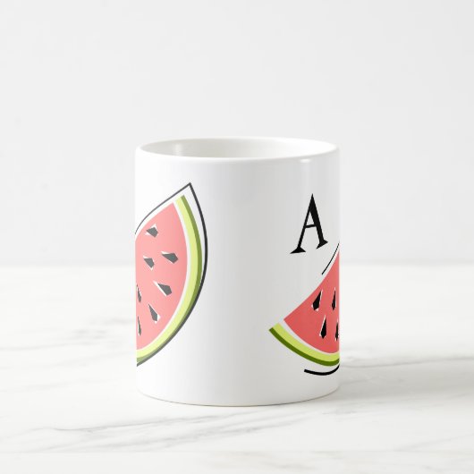 Watermelon Slice Monogram Kaffeetasse (Mittel)