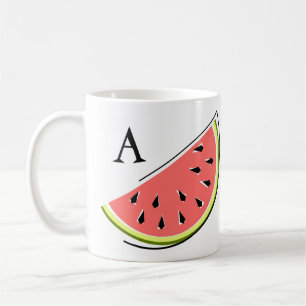 Watermelon Slice Monogram Kaffeetasse