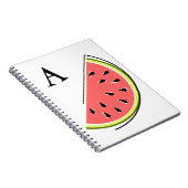 Watermelon Slice Monogram Notizblock (Rechte Seite)