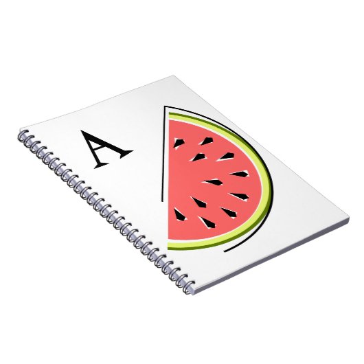 Watermelon Slice Monogram Notizblock (Rechte Seite)