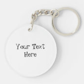 Watermelon Slice Monogramm Text beidseitig Schlüsselanhänger (Rückseite)