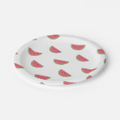 Watermelon Slice Muster Sommer Party Papier Teller (Schrägansicht)