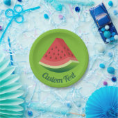 Watermelon Slice Paper Plate Pappteller (Party)