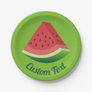 Watermelon Slice Paper Plate Pappteller