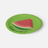 Watermelon Slice Paper Plate Pappteller (Schrägansicht)