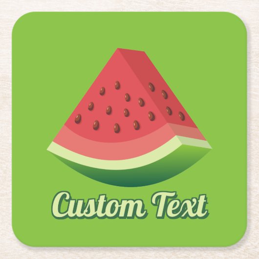 Watermelon Slice Paper Untersetzer (Vorderseite)