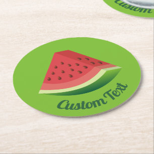 Watermelon Slice Paper Untersetzer