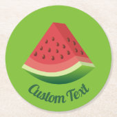 Watermelon Slice Paper Untersetzer (Vorderseite)