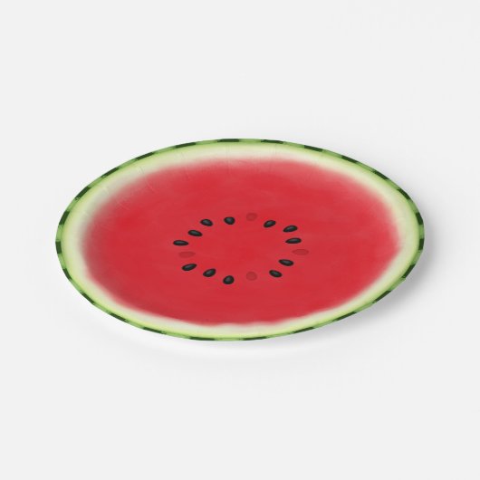 Watermelon Slice Pappteller (Schrägansicht)