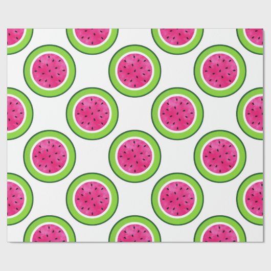 Watermelon Slice Pattern Geschenkpapier (Flach)