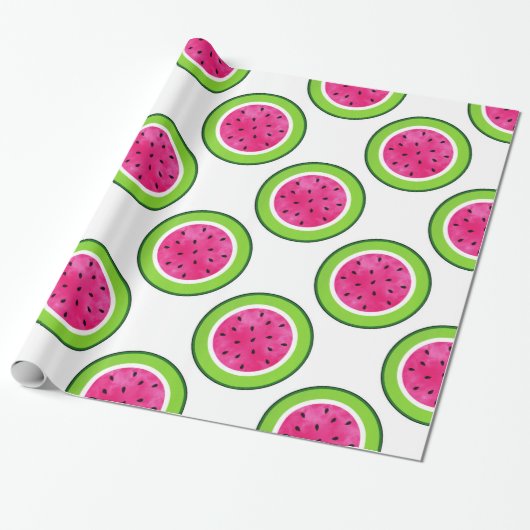 Watermelon Slice Pattern Geschenkpapier (Ungerollt)
