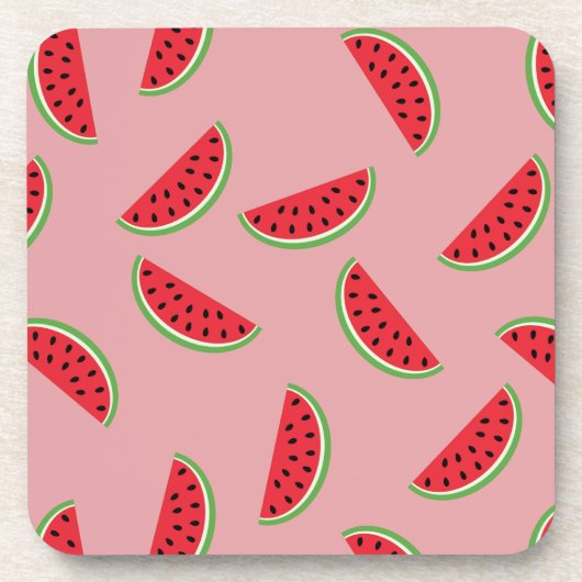 Watermelon Slice Pattern Getränkeuntersetzer (Vorderseite)