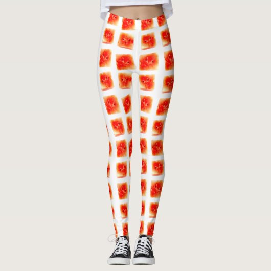 Watermelon Slice Pattern - Seamless Summer Fruit o Leggings (Vorderseite)