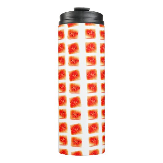 Watermelon Slice Pattern - Seamless Summer Fruit o Thermosbecher (Vorderseite)