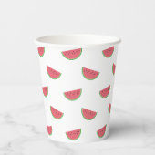 Watermelon Slice Pattern Sommer Party Papier Cups Pappbecher (Rückseite)