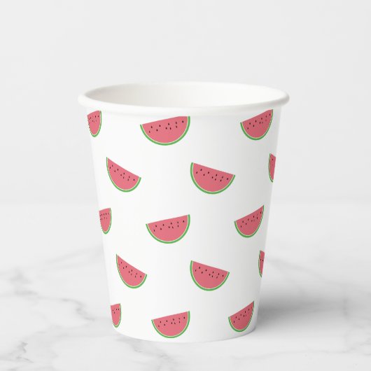 Watermelon Slice Pattern Sommer Party Papier Cups Pappbecher (Vorderseite)