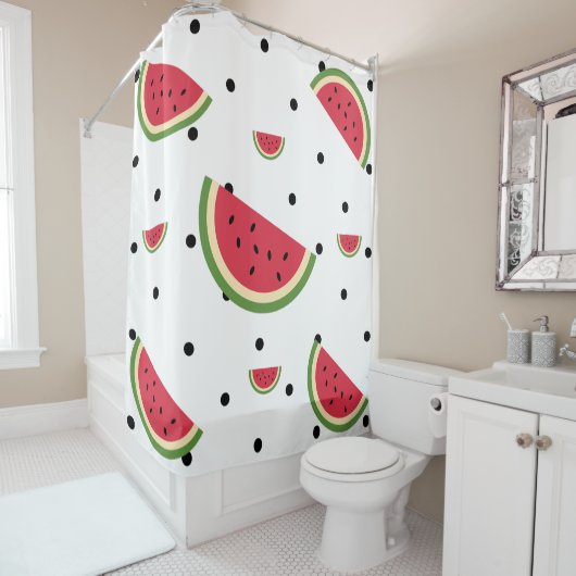 Watermelon Slice Pattern | Summer Picnic & Patriot Duschvorhang (Beispiel)