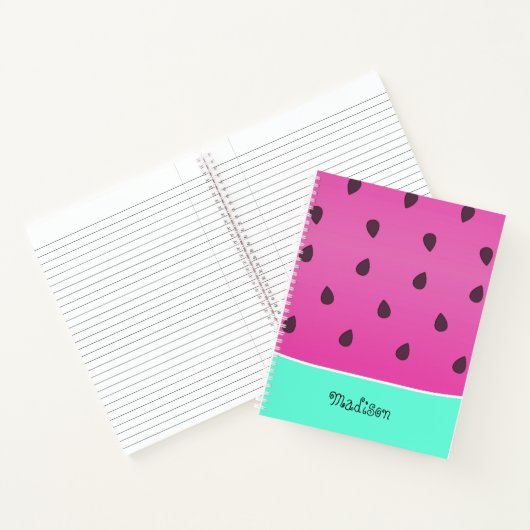 Watermelon Slice | Personalisiertes SpiralNotebook Notizblock (Innenseite)
