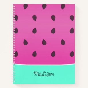 Watermelon Slice   Personalisiertes SpiralNotebook Notizblock