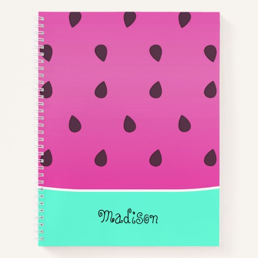 Watermelon Slice | Personalisiertes SpiralNotebook Notizblock (Vorderseite)
