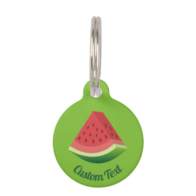 Watermelon Slice Pet ID Tag Haustiermarke (Vorderseite)