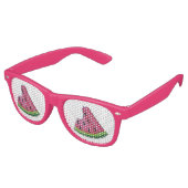 Watermelon Slice Picnic Pink Frucht Melon Wedge Partybrille (Schrägansicht)