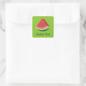 Watermelon Slice Quadratischer Aufkleber (Tasche)