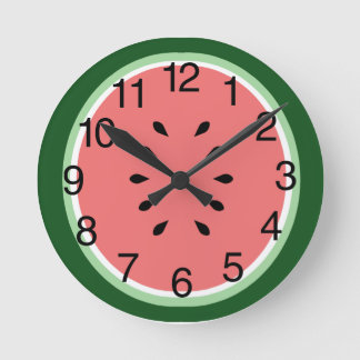Watermelon Slice Runde Wanduhr