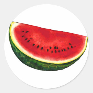 Watermelon Slice Runder Aufkleber