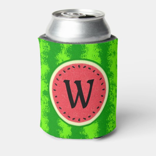 Watermelon Slice Sommer Frucht mit Rind Monogram Dosenkühler (Kanne Rückseite)