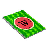 Watermelon Slice Sommer Frucht mit Rind Monogram Notizblock (Rechte Seite)